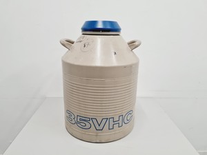 Thumbnail image of Taylor-Wharton 35 VHC Liquid Nitrogen Dewar with wheeled stand