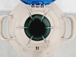 Thumbnail image of Taylor-Wharton 35 VHC Liquid Nitrogen Dewar with wheeled stand