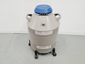 Thumbnail image of Taylor-Wharton 35 HC Liquid Nitrogen Dewar with wheeled stand