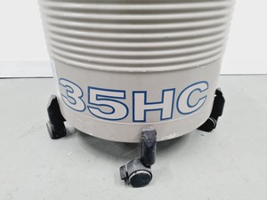 Thumbnail image of Taylor-Wharton 35 HC Liquid Nitrogen Dewar with wheeled stand