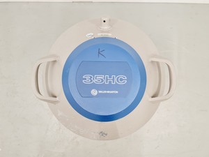 Thumbnail image of Taylor-Wharton 35 HC Liquid Nitrogen Dewar with wheeled stand