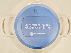 Thumbnail image of Taylor-Wharton 35 HC Liquid Nitrogen Dewar with wheeled stand