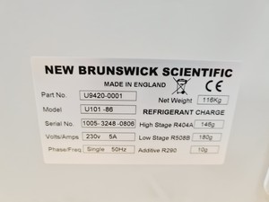 Thumbnail image of New Brunswick Scientific Innova U101 Ultra Low Temperature Freezer