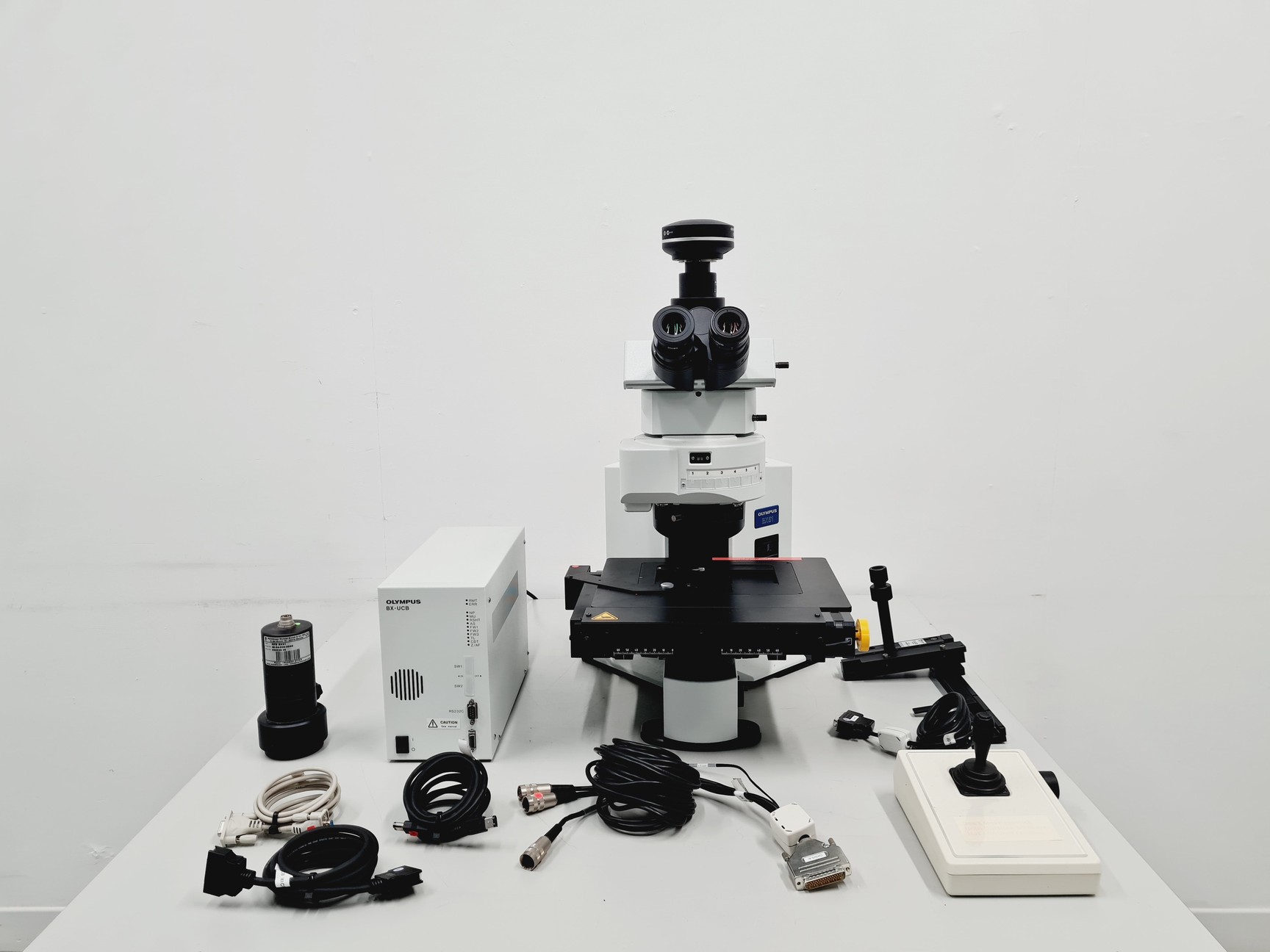 Image of Olympus BX51 Fluorescence Microscope with Olympus BX-UCB Stage Controller
