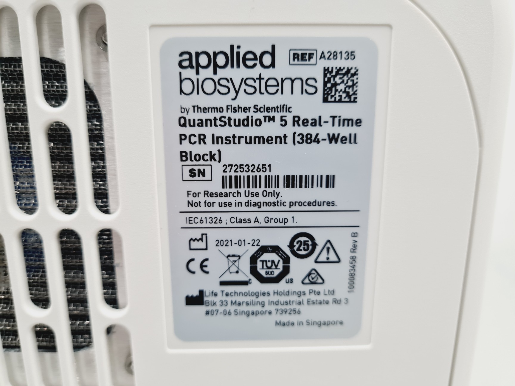 Image of Applied Biosystems QuantStudio 5 Real-Time PCR Instrument (384-Well Block)