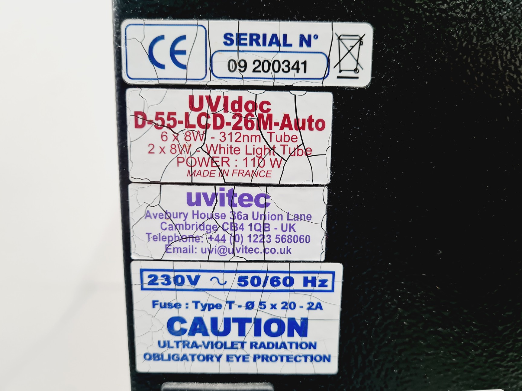 Image of UVIdoc D-55-LCD-26M-Auto Transilluminator
