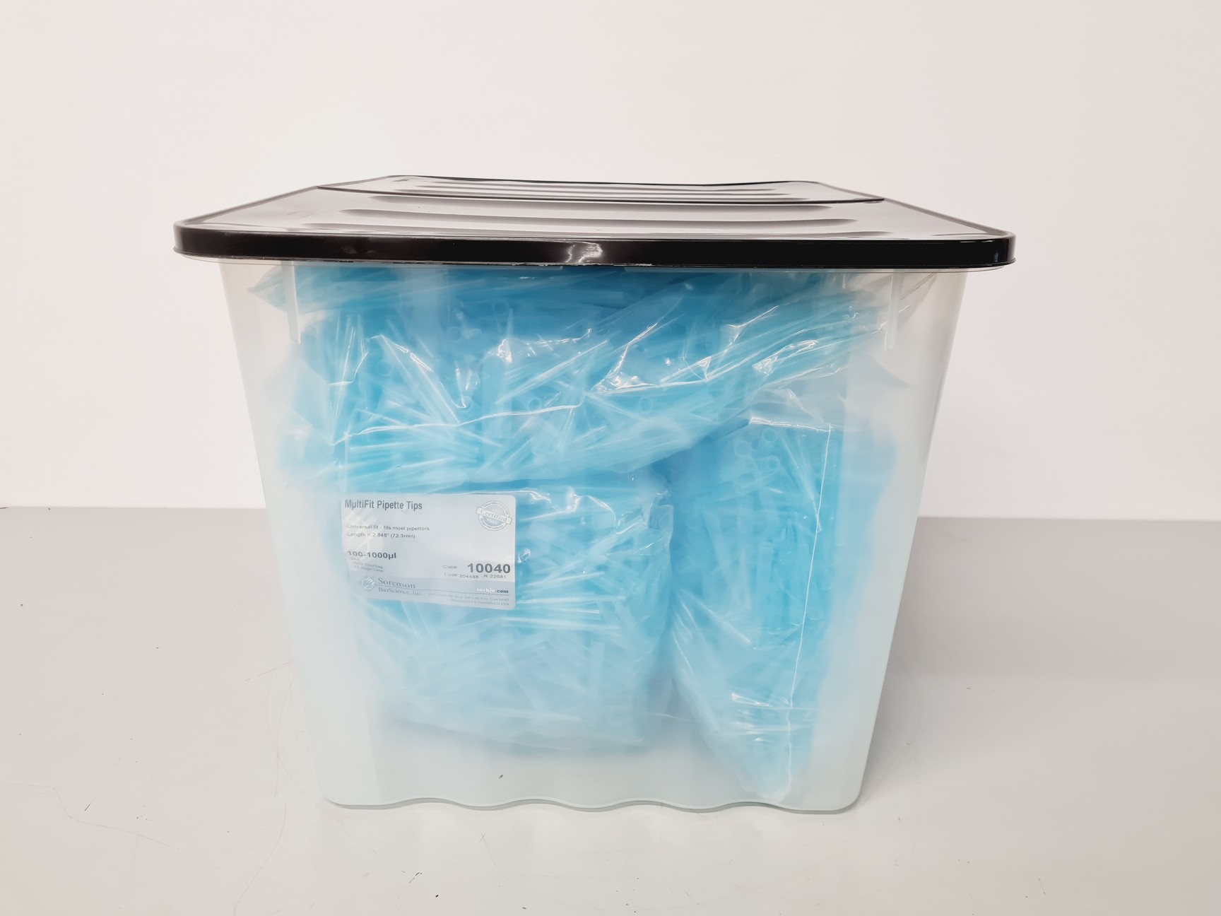 Image of 7 x Sorenson Multi Pipette Tips 100-1000 μl Blue 1000 Tips Per Bag