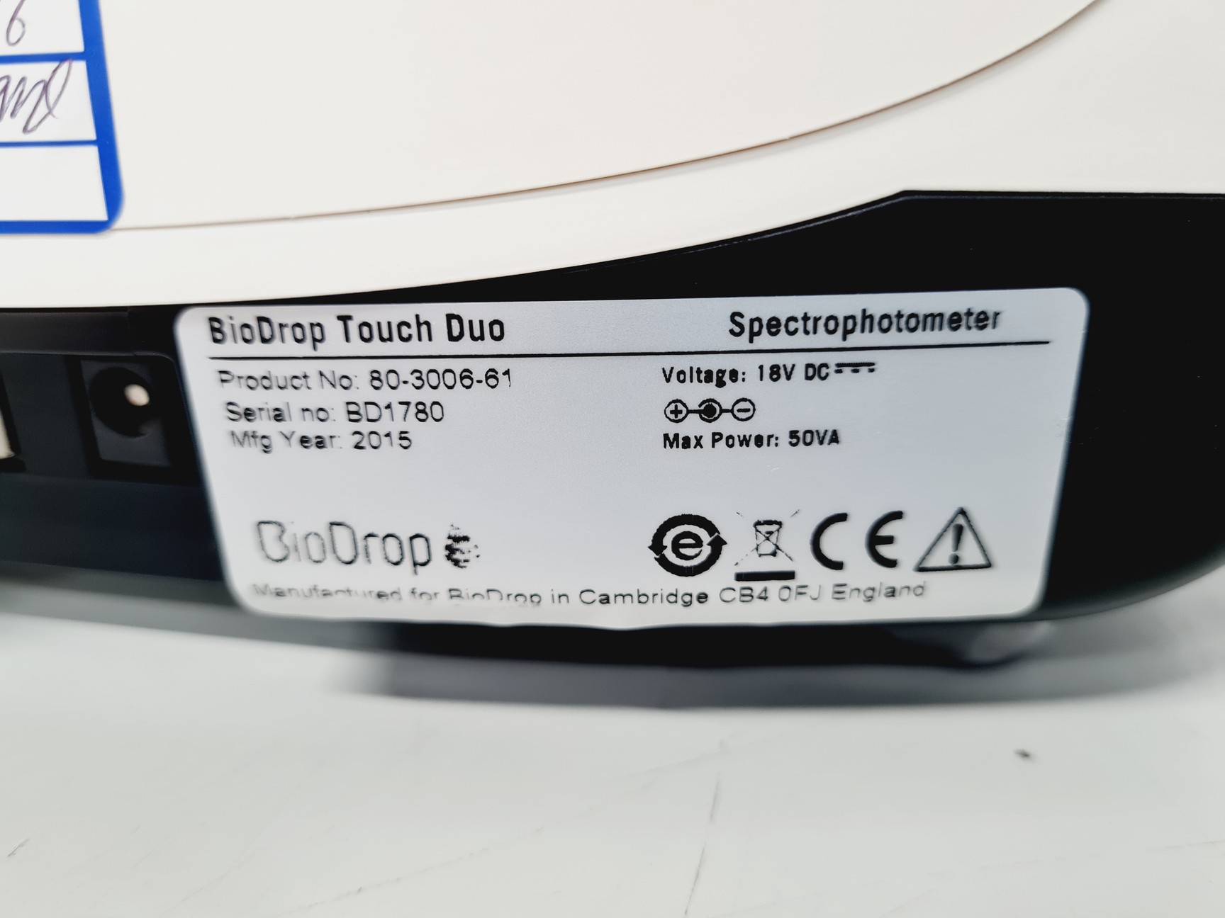 Image of BioDrop Touch Duo Micro-Volume UV/Vis spectrophotometer