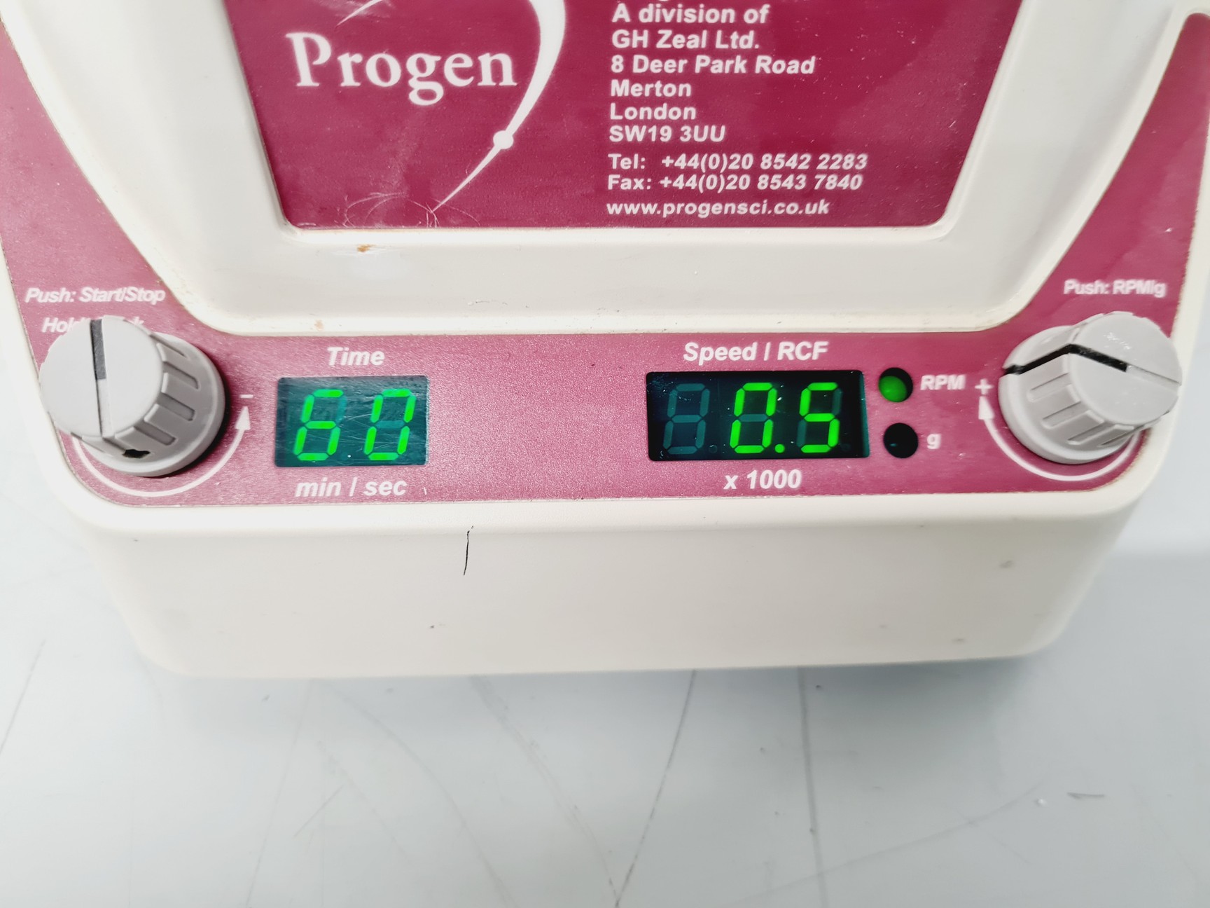 Image of Progen Scientific GenFuge 24D Digital Microcentrifuge