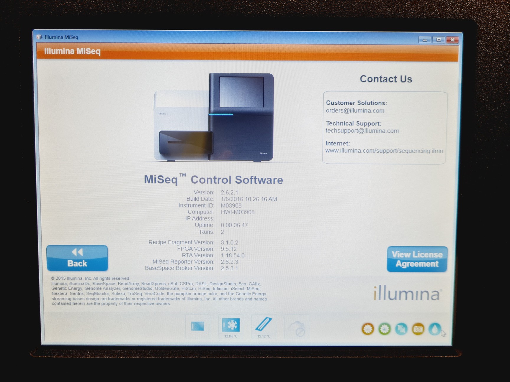 Image of illumina MiSeq DNA Sequencer