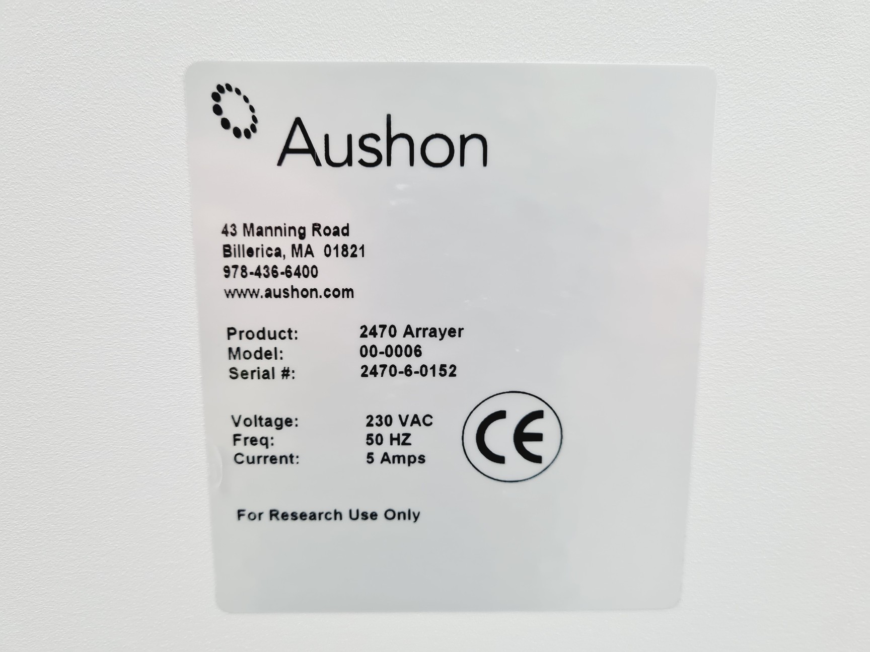 Image of Aushon 2470 Arrayer 00-0006 Microarray Printer