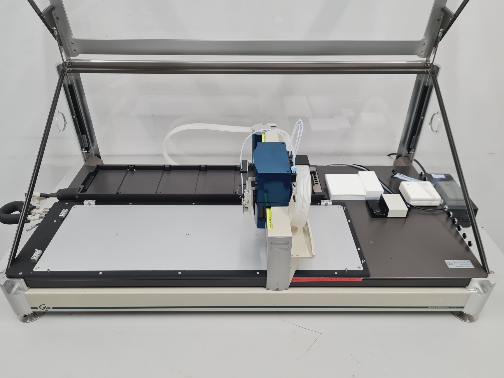 Image of Sim Nano-Plotter 2.1 Liquid handling System with Sim Dilutor and Huber Ministat 