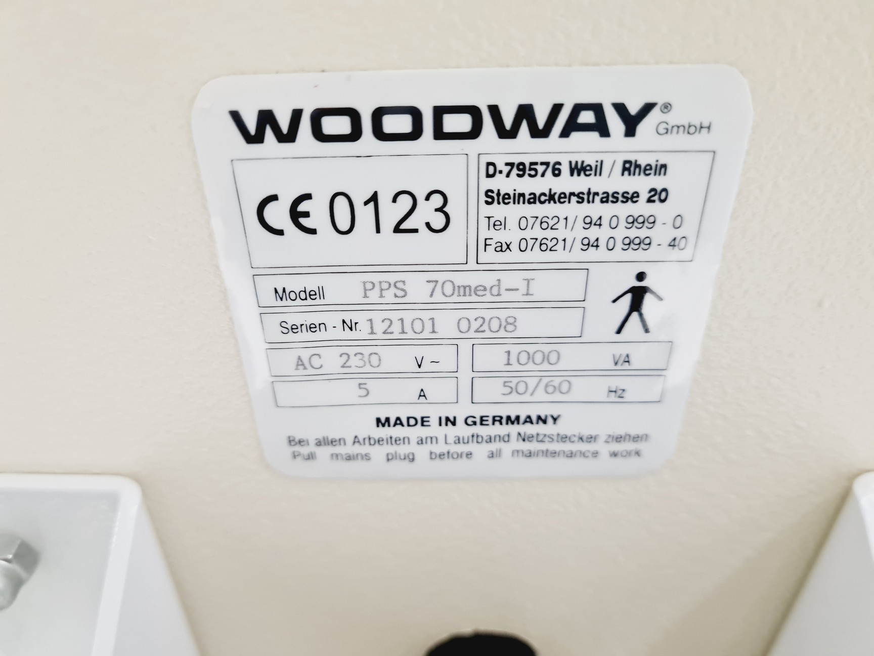 Image of Woodway PPS 70 Med Treadmill