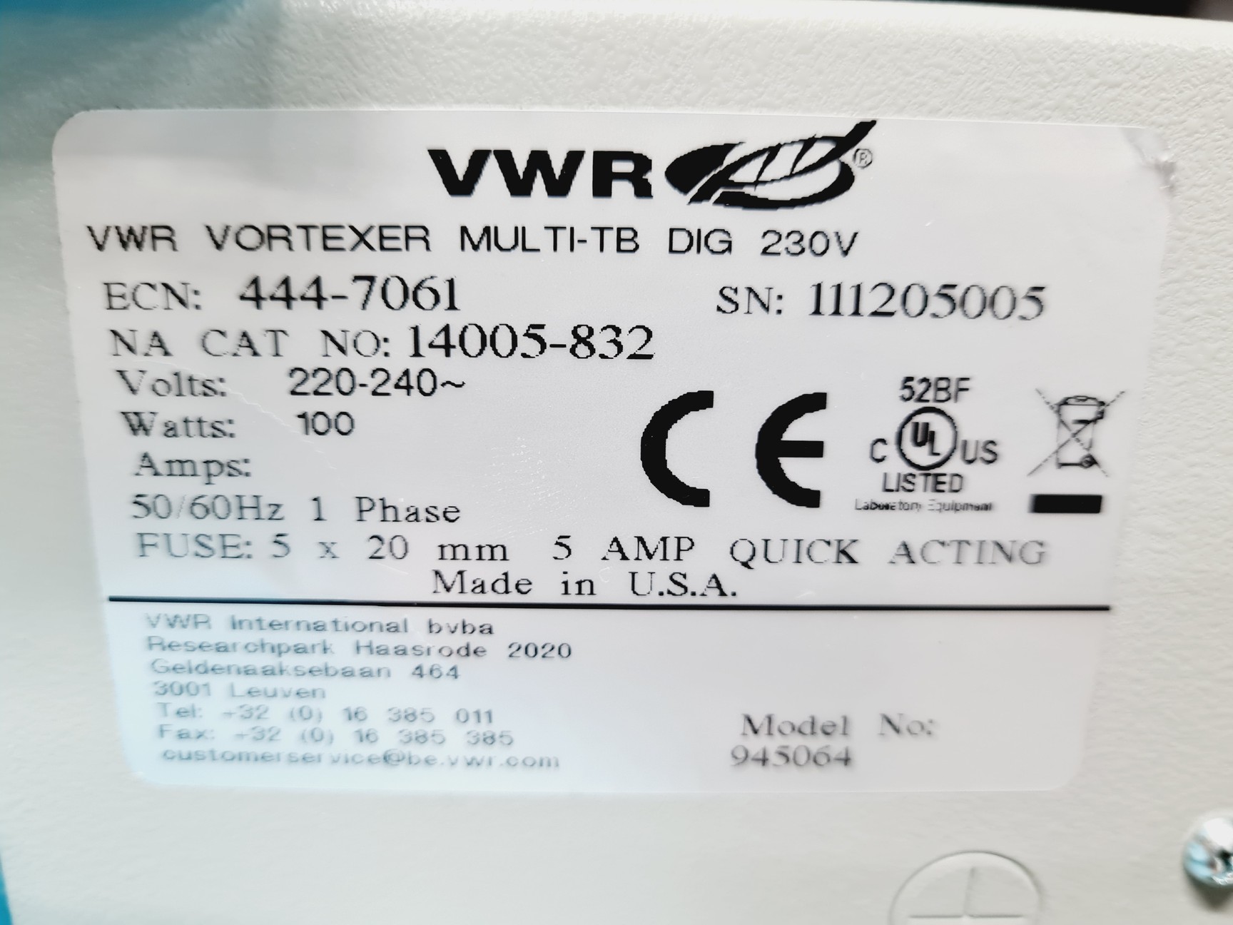 Image of VWR DVX-2500 Multi-Tube Vortexer