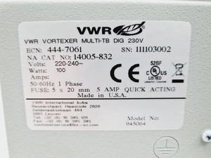 Thumbnail image of VWR DVX-2500 Multi-Tube Vortexer