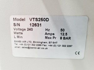 Thumbnail image of Bambi VTS250D Oil-Free Air Compressor 