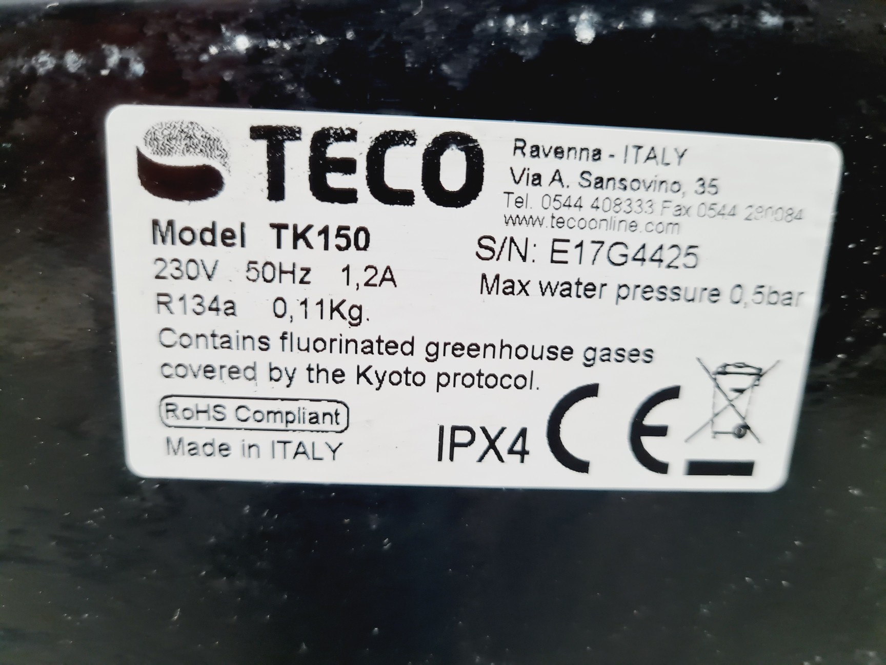 Image of TECO TK 150 Chiller 