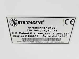 Thumbnail image of Stratagene Uv Stratalinker 2400