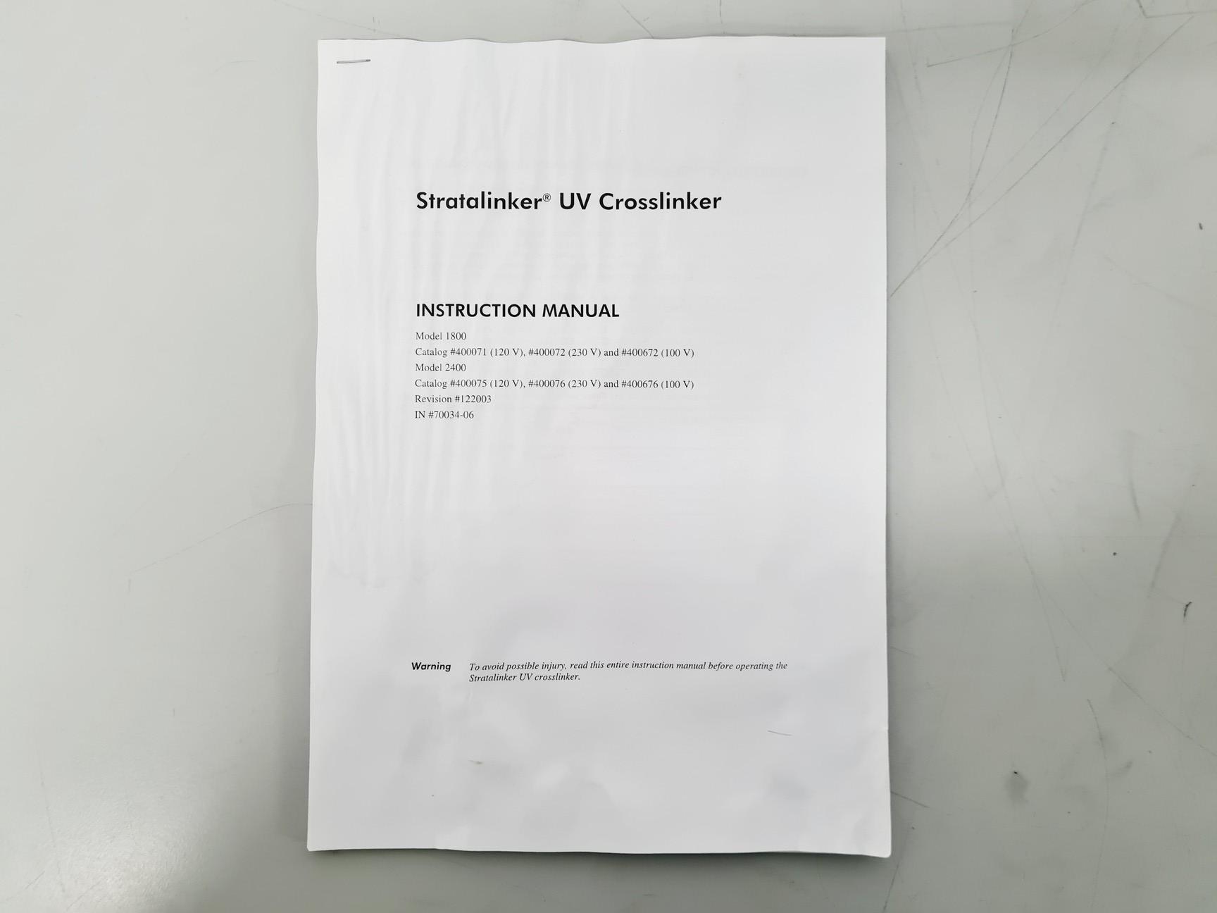 Image of Stratagene Uv Stratalinker 2400