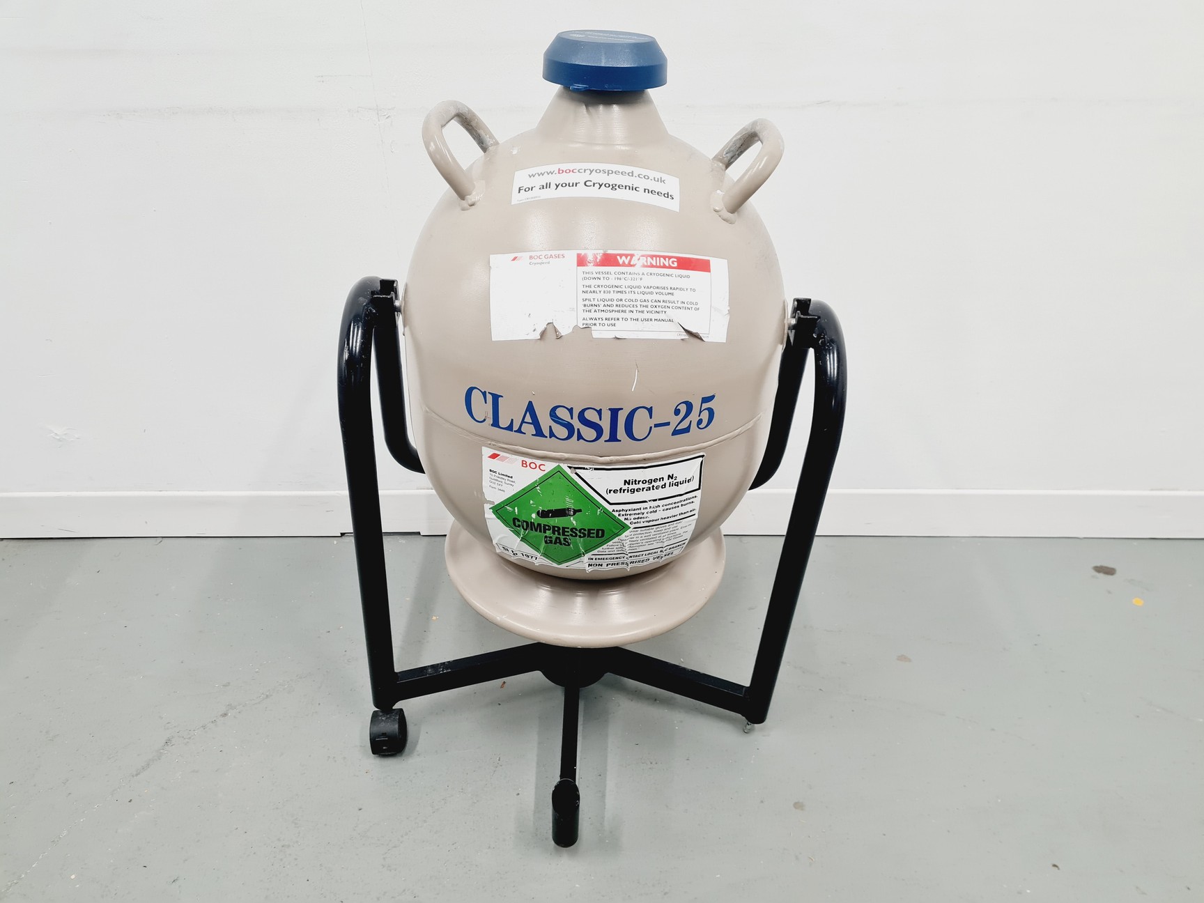 Image of Taylor Wharton Classic 25 Liquid Nitrogen Dewar with Trolley 
