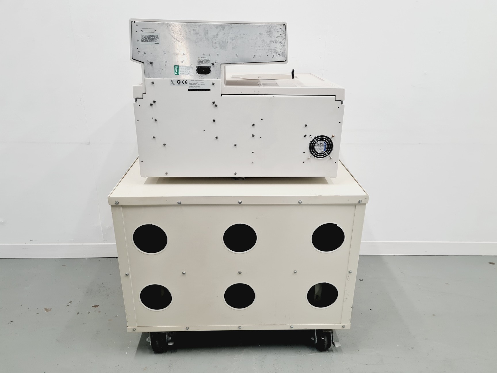 Image of Beckman Coulter MAX-130K Optima Ultracentrifuge w/ Wheeled Stand & Rotor Lab
