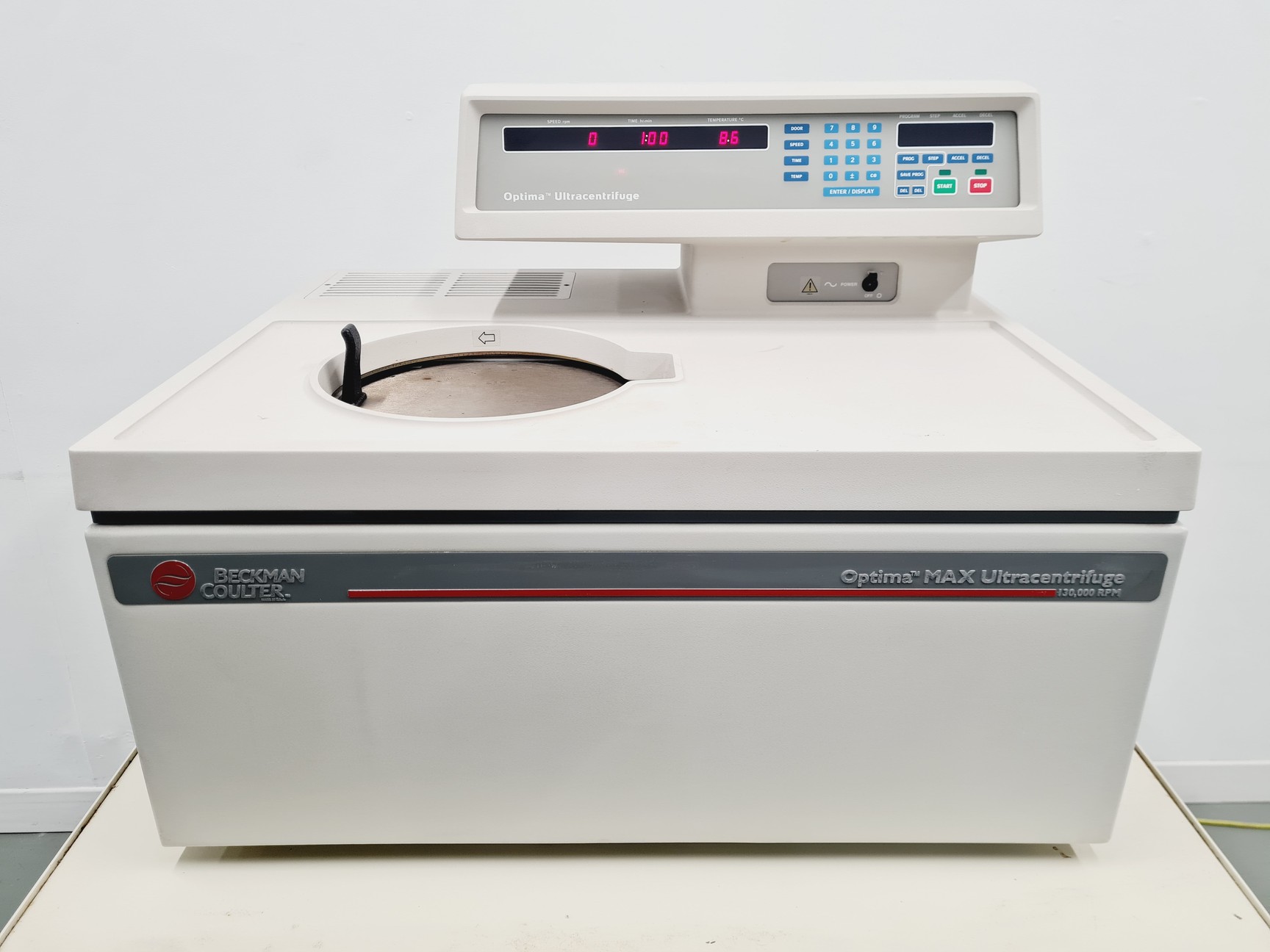 Image of Beckman Coulter MAX-130K Optima Ultracentrifuge w/ Wheeled Stand & Rotor Lab