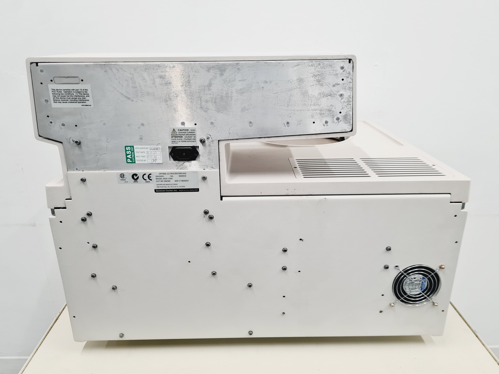 Image of Beckman Coulter MAX-130K Optima Ultracentrifuge w/ Wheeled Stand & Rotor Lab