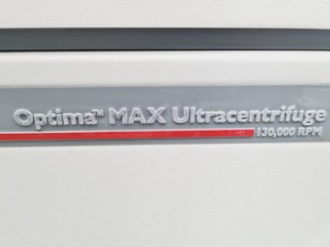 Thumbnail image of Beckman Coulter MAX-130K Optima Ultracentrifuge w/ Wheeled Stand & Rotor Lab