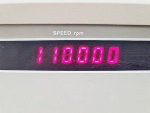 Thumbnail image of Beckman Coulter MAX-130K Optima Ultracentrifuge w/ Wheeled Stand & Rotor Lab