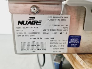 Thumbnail image of Nuaire NU.327.400E Biological Safety Cabinet 