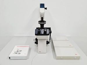 Image of Leica DMIRB Inverted Microscope w/ 4 x Objectives 4x/10x/40x C Plan Lab