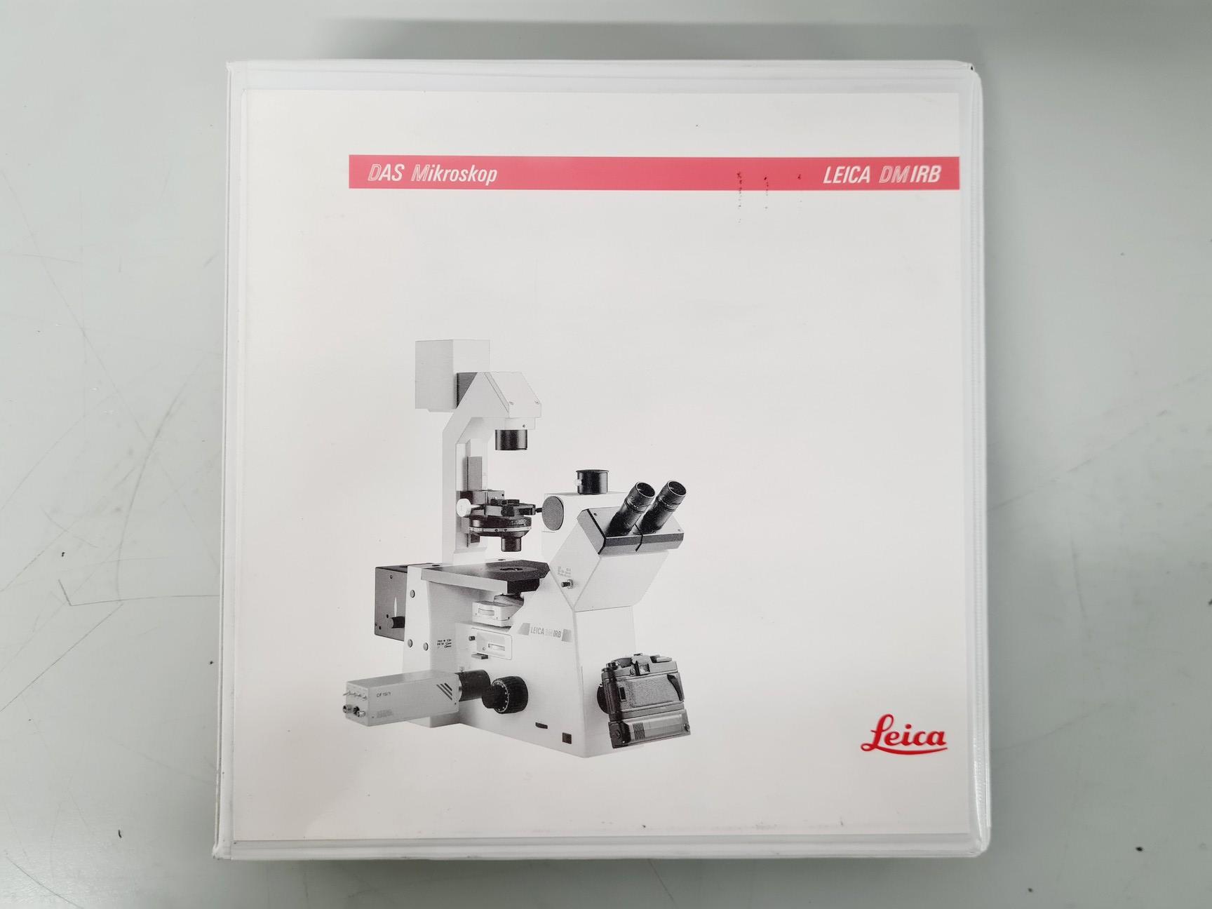 Image of Leica DMIRB Inverted Microscope w/ 4 x Objectives 4x/10x/40x C Plan Lab
