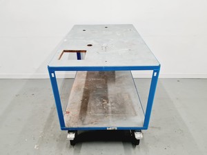 Thumbnail image of Large Metal Table on Wheels 