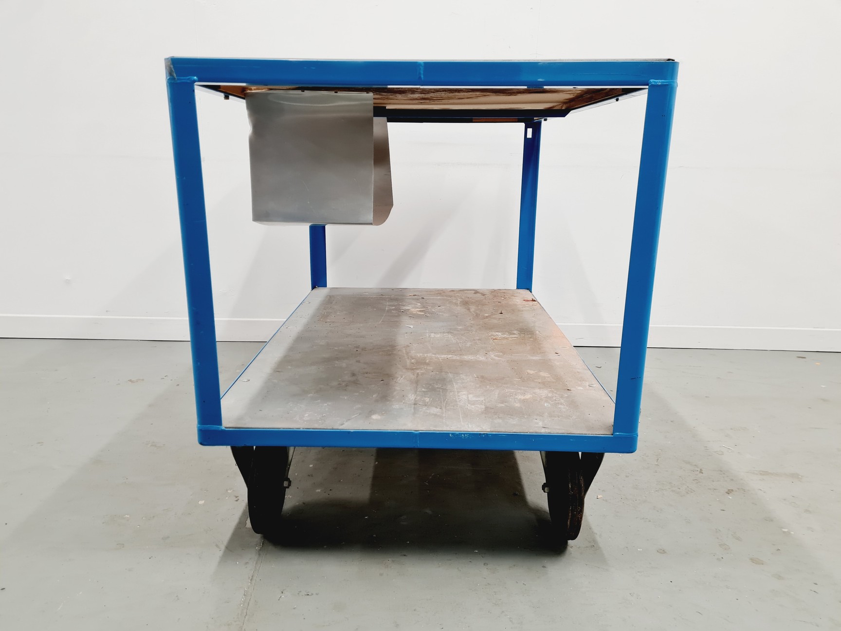 Image of Large Metal Table on Wheels 