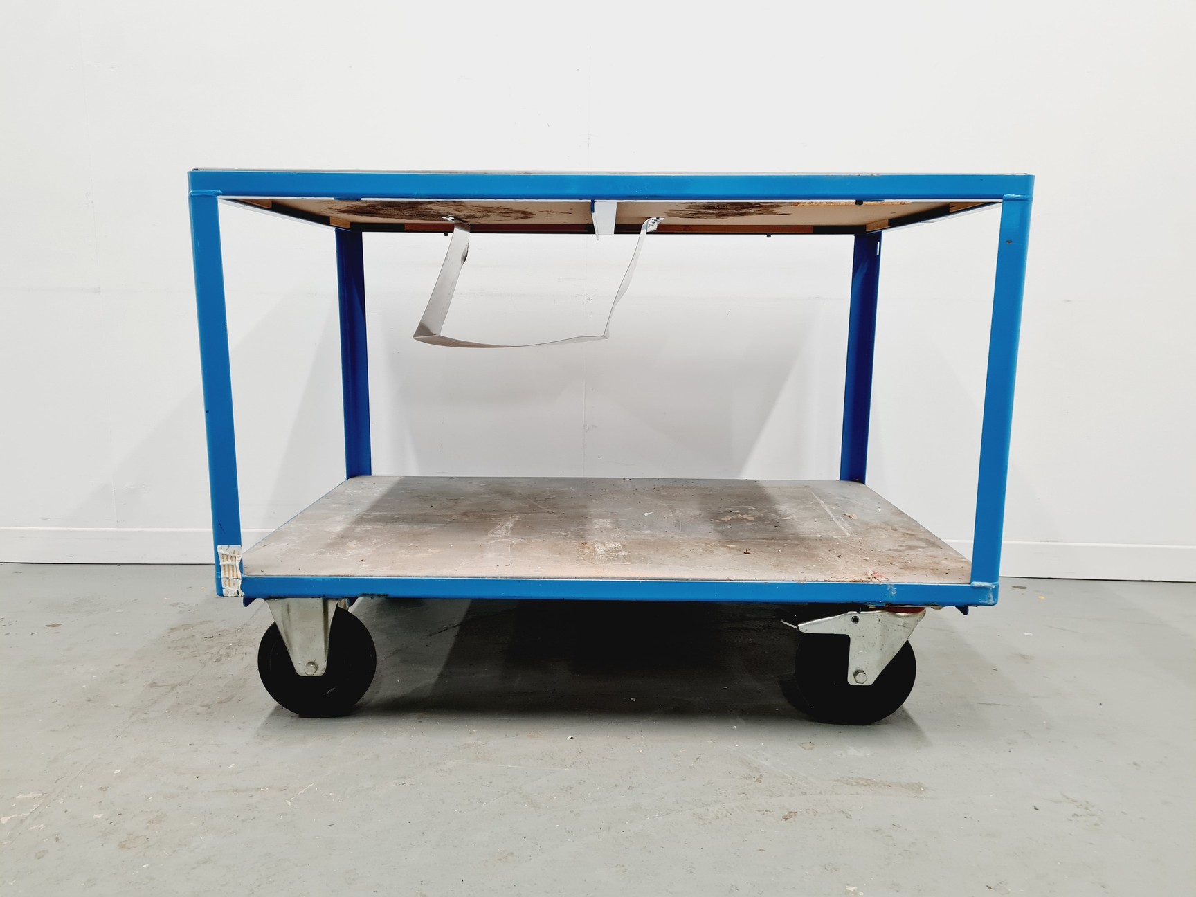 Image of Large Metal Table on Wheels 