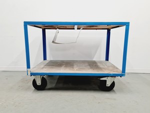 Thumbnail image of Large Metal Table on Wheels 
