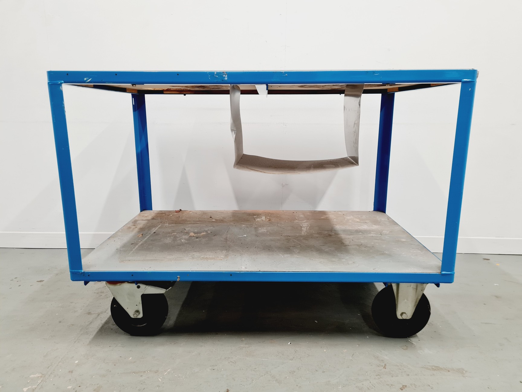 Image of Large Metal Table on Wheels 