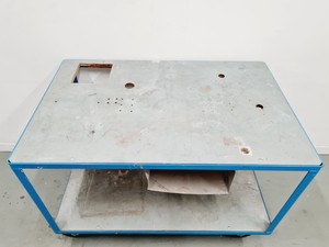 Thumbnail image of Large Metal Table on Wheels 