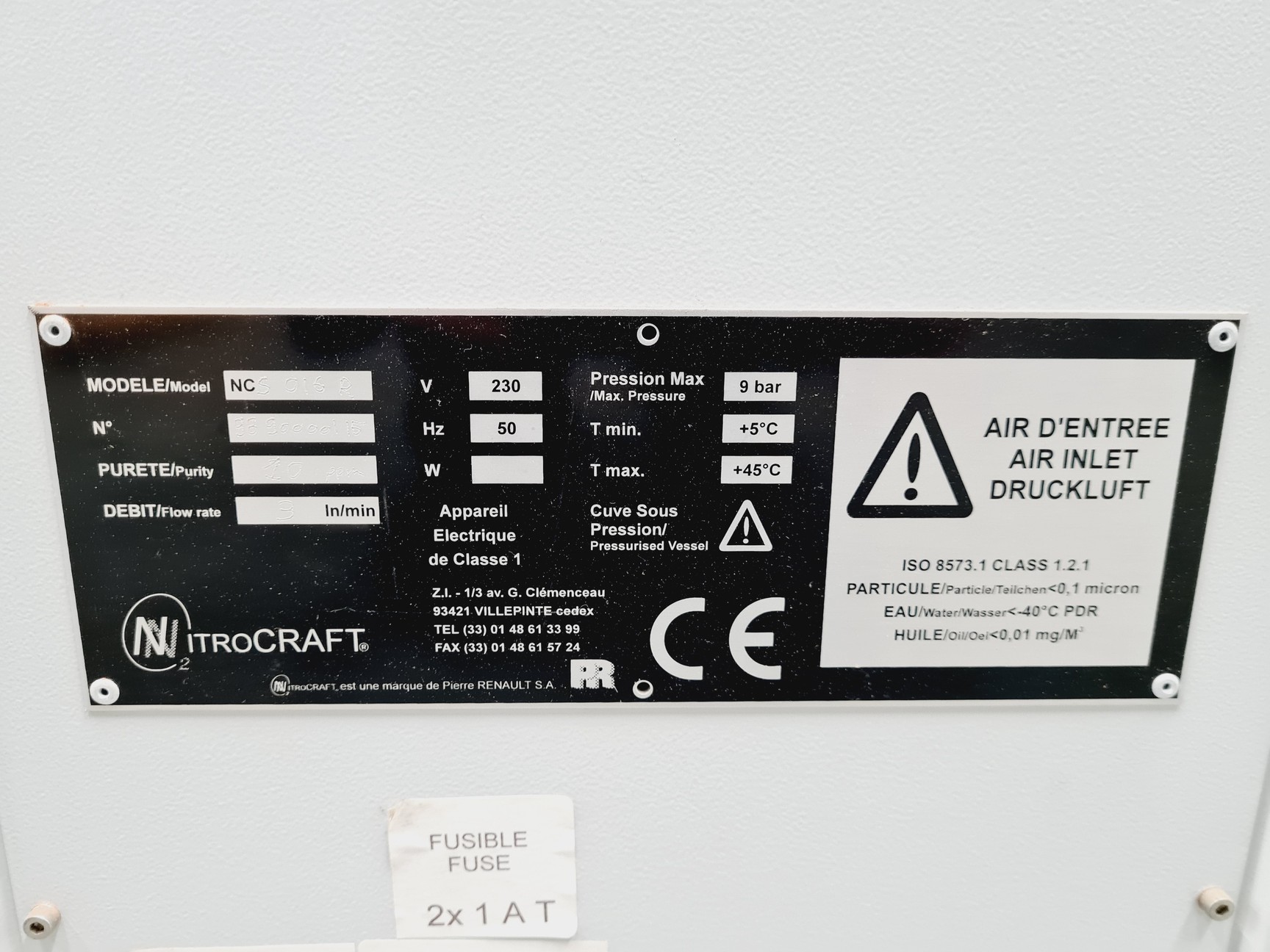 Image of LabCraft N2 Generator Model NCS 016 R