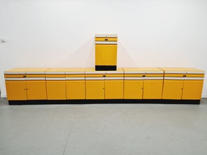 Thumbnail image of Set of 6 Under Bench Laboratory Storage Cupboards 5 Large + 1 Small