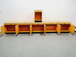 Thumbnail image of Set of 6 Under Bench Laboratory Storage Cupboards 5 Large + 1 Small