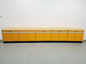 Thumbnail image of Set of 6 Under Bench Laboratory Storage Cupboards 5 Large + 1 Small