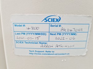Thumbnail image of Applied Biosystems MDS SCIEX 4800 MALDI TOF/TOF Analyzer