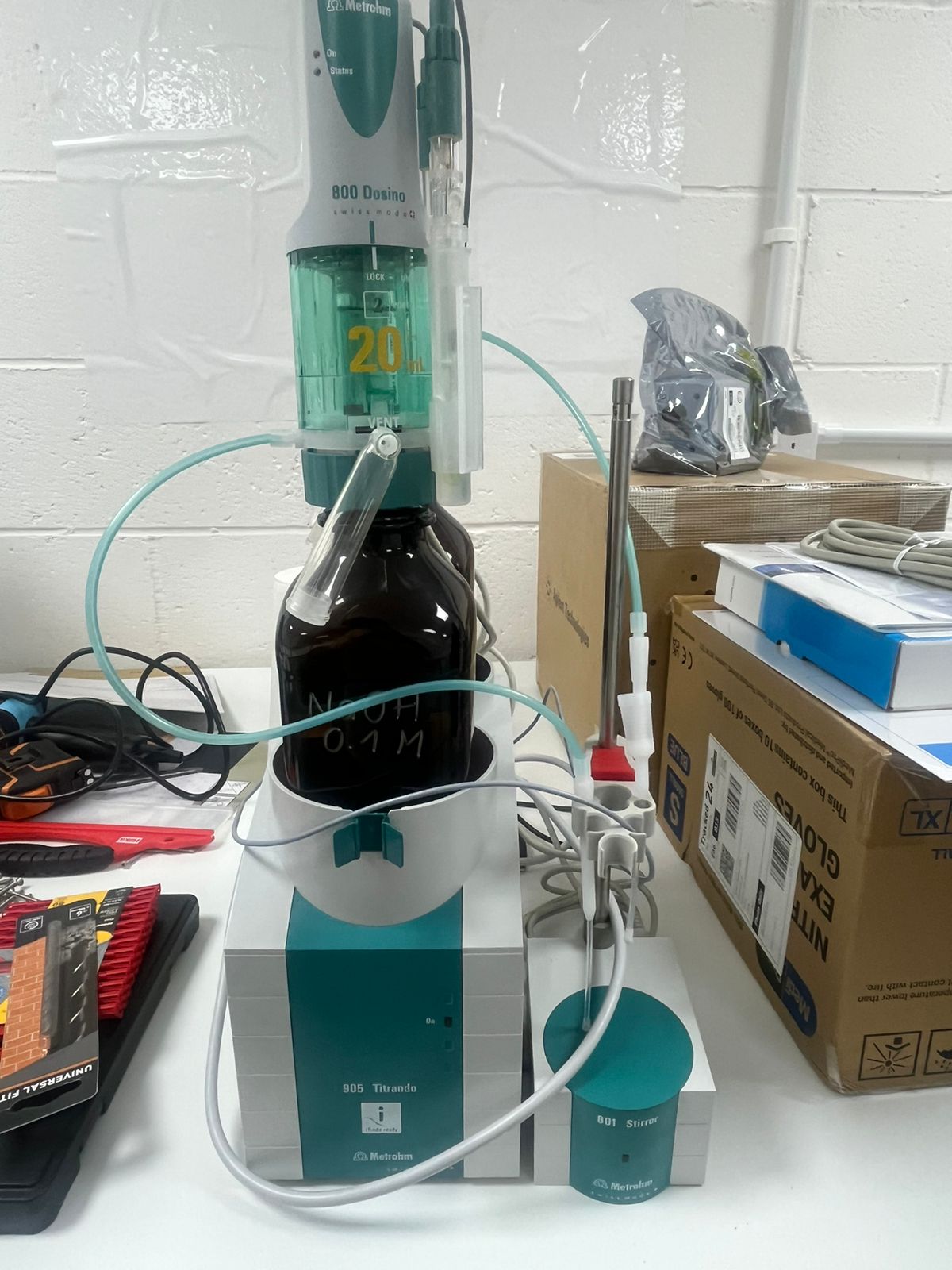 Image of Metrohm 905 Titrando Automatic Titration System w/ 800 Dosino & 801 Stirrer Lab