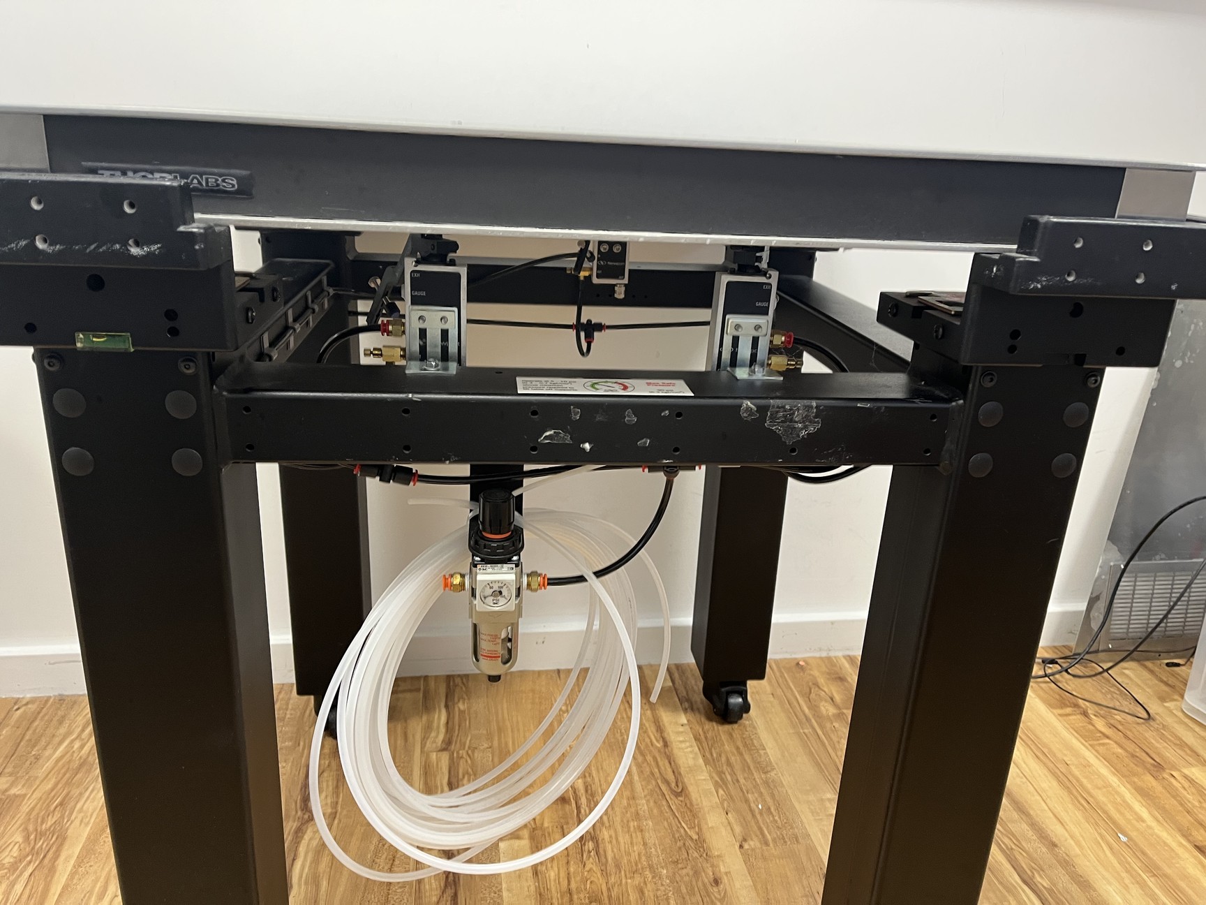 Image of Newport Pneumatic Isolation Optical Table System w/ Thorlabs PBH51510 Breadboard