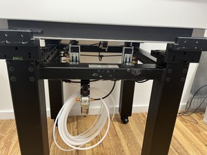 Thumbnail image of Newport Pneumatic Isolation Optical Table System w/ Thorlabs PBH51510 Breadboard