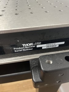Thumbnail image of Newport Pneumatic Isolation Optical Table System w/ Thorlabs PBH51510 Breadboard
