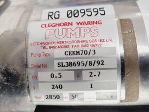 Thumbnail image of Cleghorn Waring Pumps CEKM70/3 Centrifugal Pump