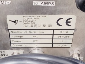 Thumbnail image of Micromass Quattro LC Triple Quad Mass Spectrometer 