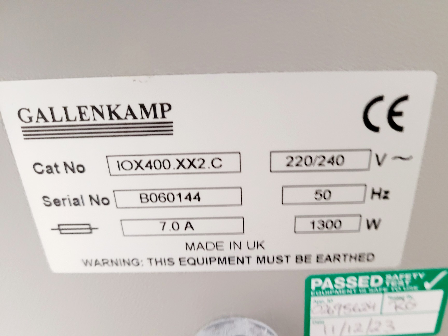 Image of Gallenkamp Cat no. IOX400.XX2.C Shaking Incubator Lab